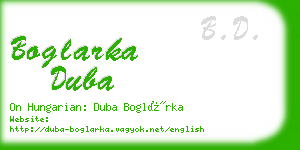 boglarka duba business card